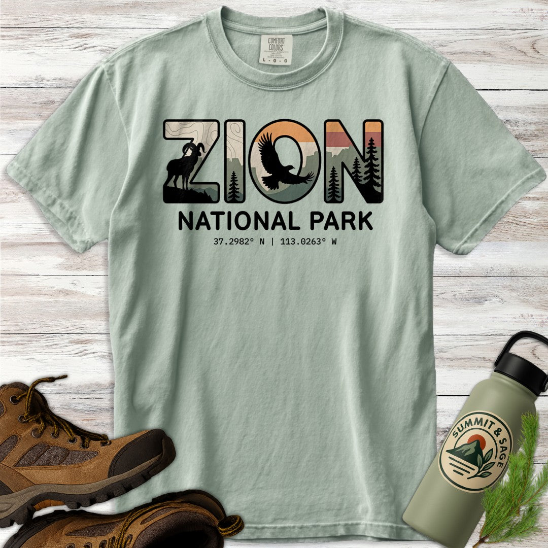 Zion National Park Coordinates T-Shirt