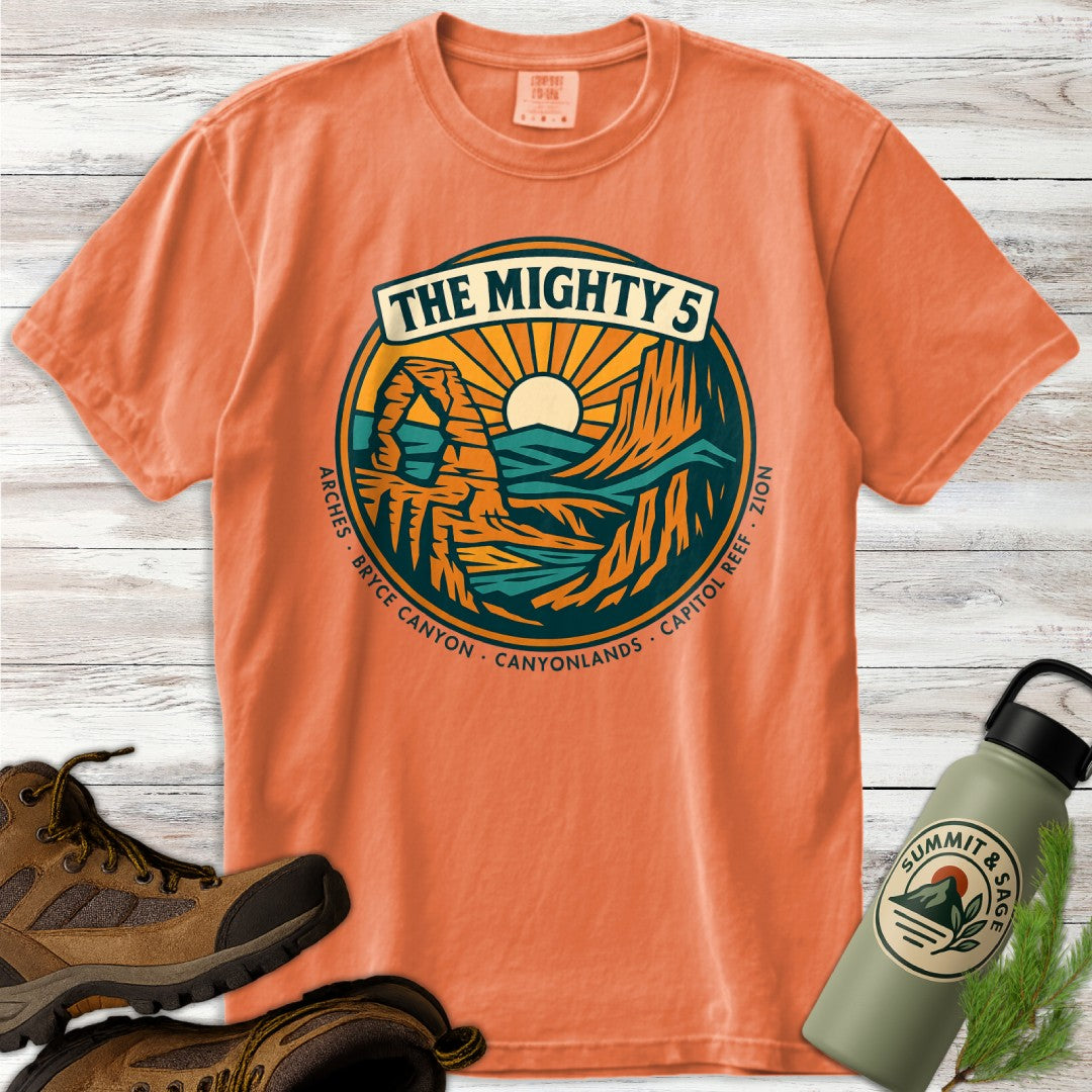 Vintage Utah Mighty 5 Panorama T-Shirt
