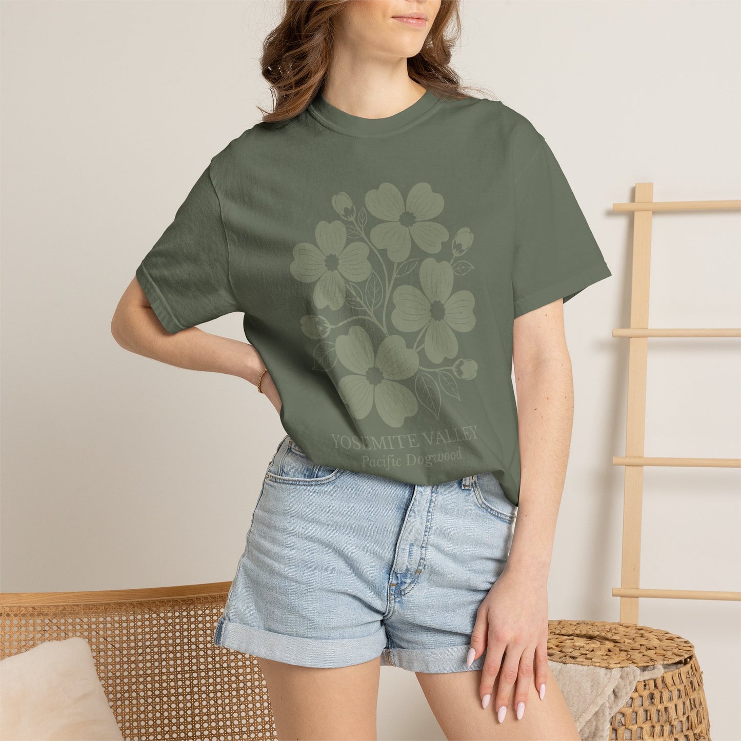 Yosemite Dogwood Tonal Green T-Shirt