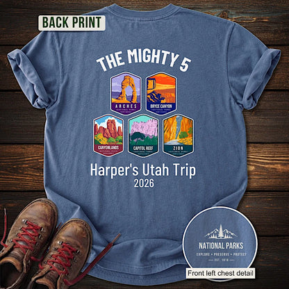 Personalized National Park Shirt - Back Print