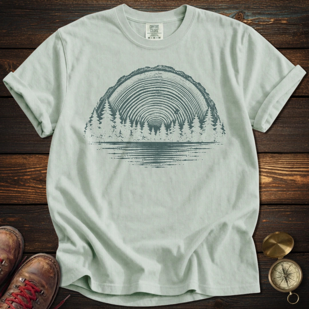 Tree Ring Sunset T-Shirt - Bay T-Shirt