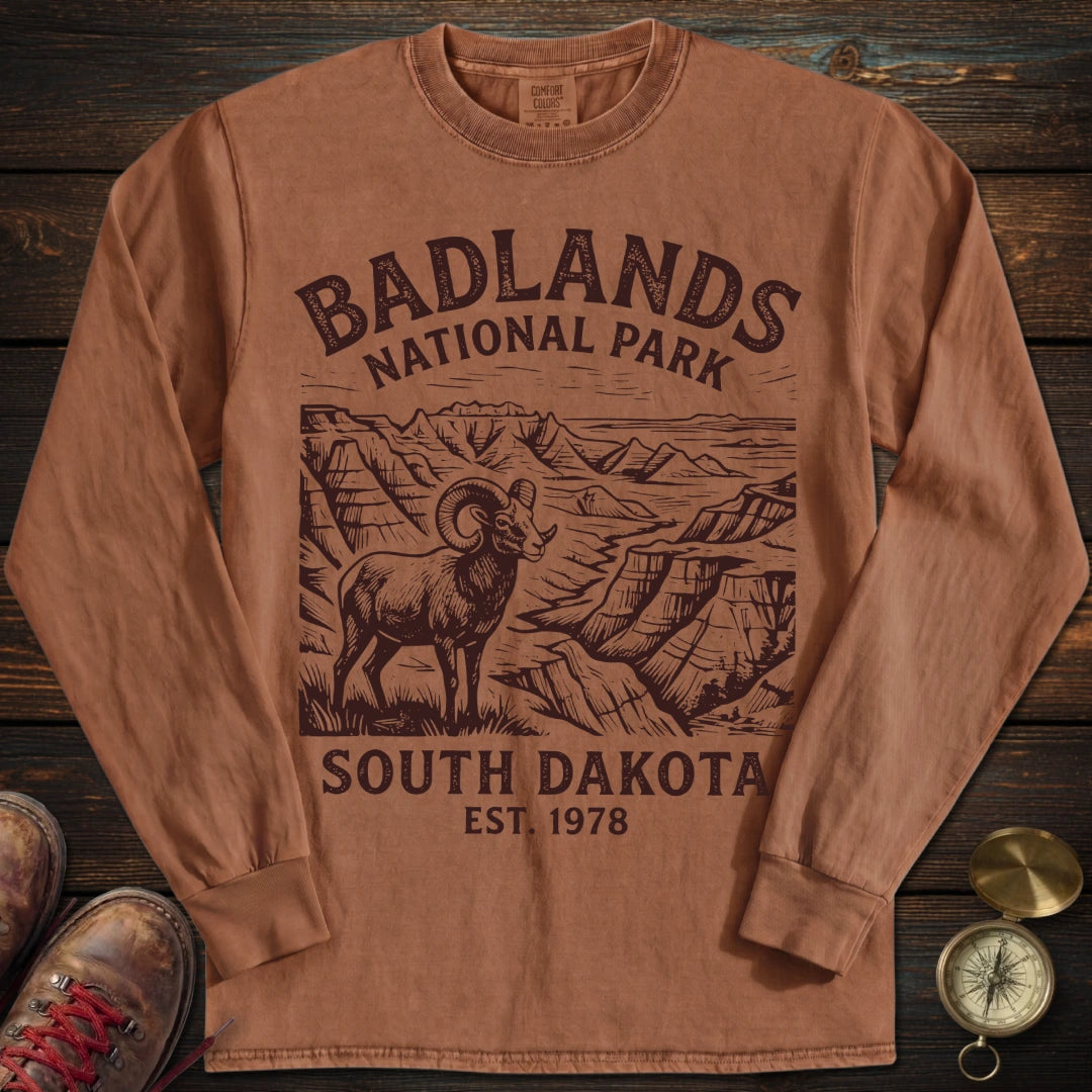 Classic Badlands Ram Long Sleeved T-Shirt