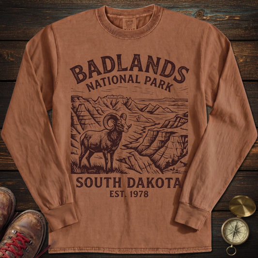 Classic Badlands Ram Long Sleeved T-Shirt