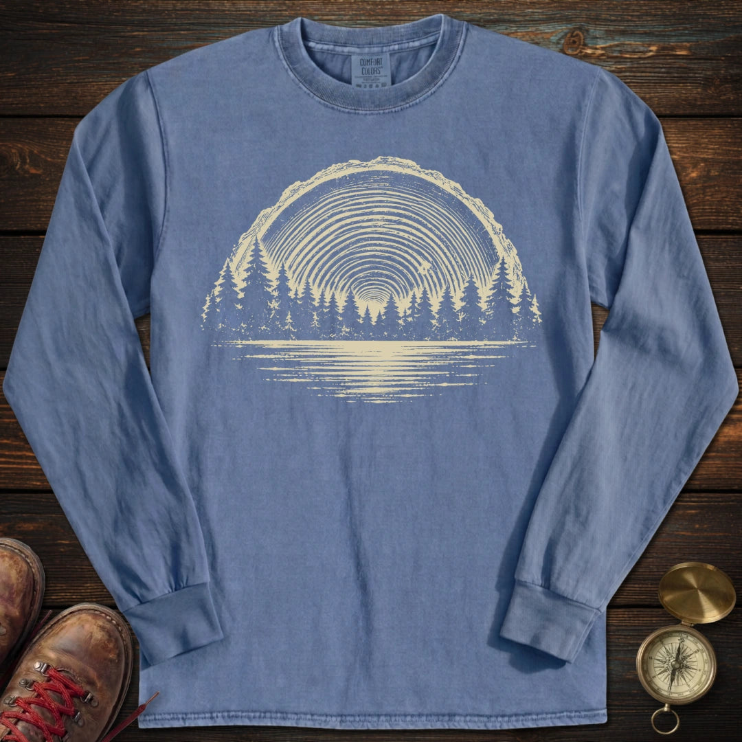Tree Ring Sunset Long Sleeved T-Shirt