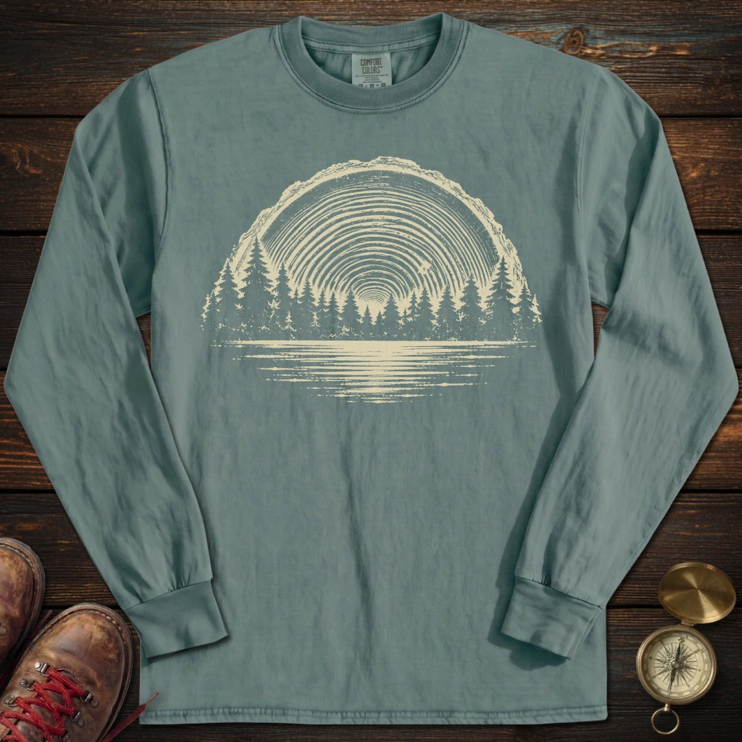 Tree Ring Sunset Long Sleeved T-Shirt