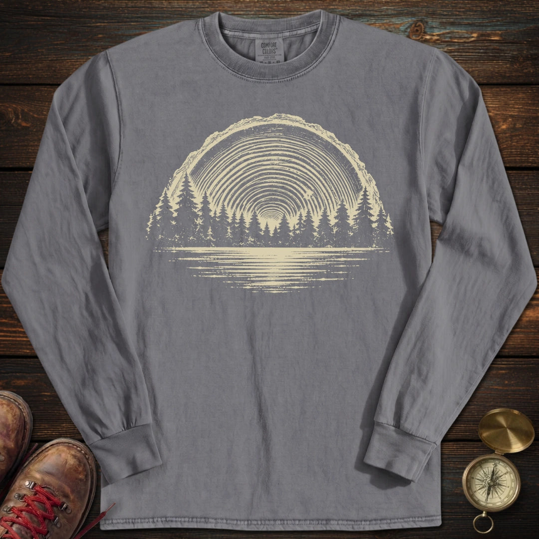 Tree Ring Sunset Long Sleeved T-Shirt