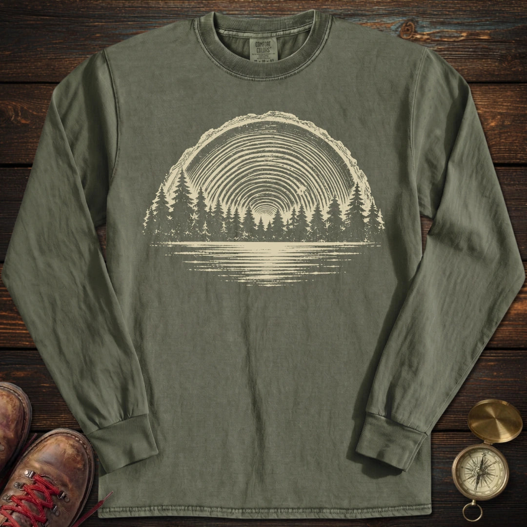 Tree Ring Sunset Long Sleeved T-Shirt