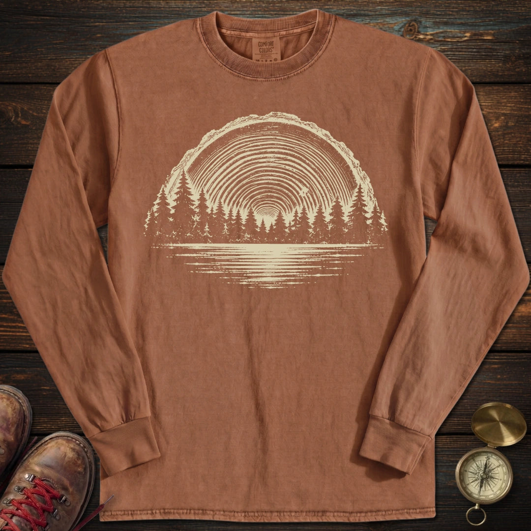 Tree Ring Sunset Long Sleeved T-Shirt