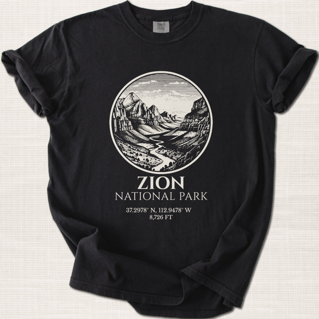 Zion National Park T-Shirt – Expedition Press No. 03