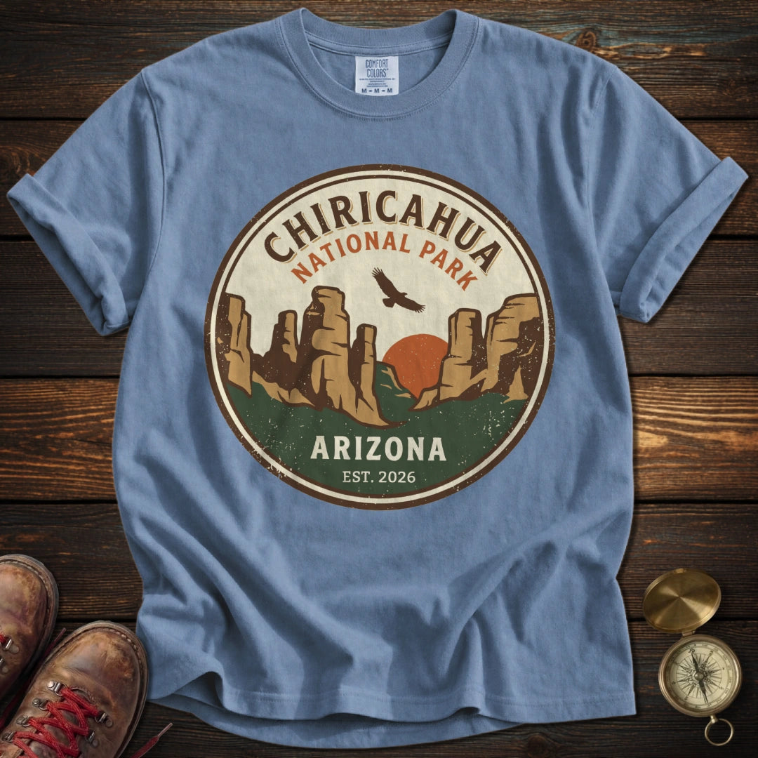 Chiricahua Pinnacles & Soaring Eagle T-Shirt - Bluejean T-Shirt
