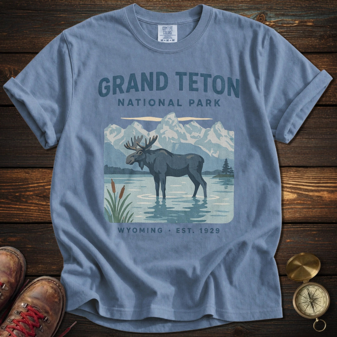 Grand Teton Wading Moose T-Shirt