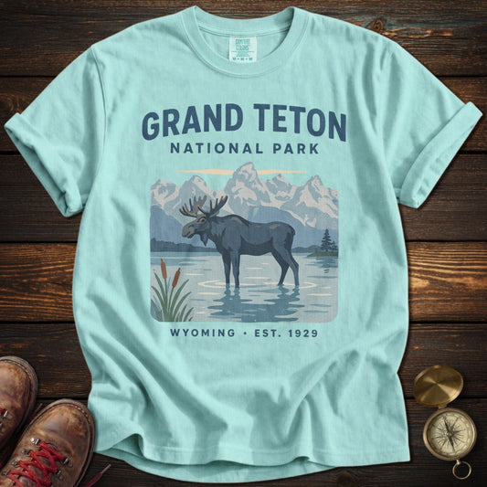 Grand Teton Wading Moose T-Shirt