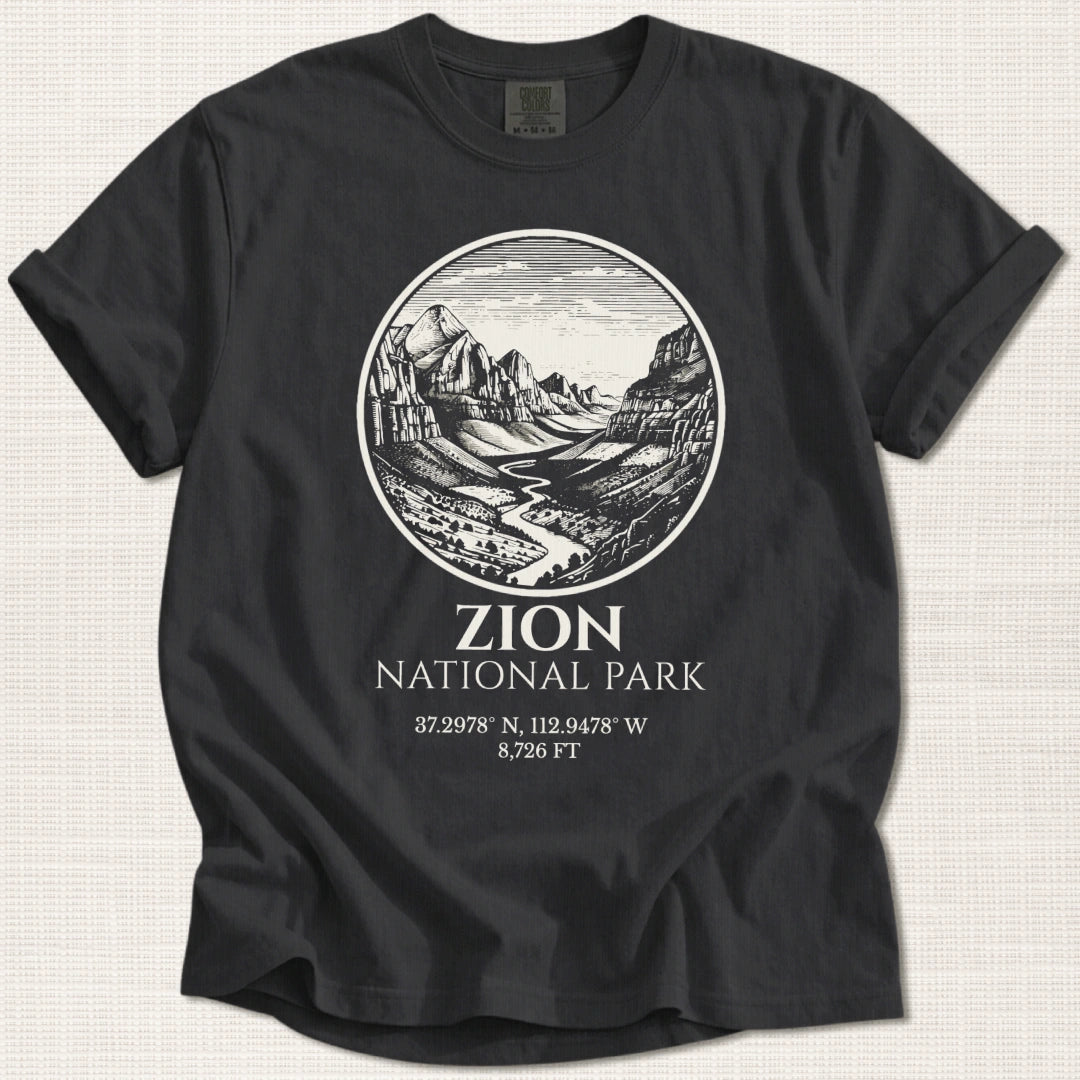 Zion National Park T-Shirt – Expedition Press No. 03