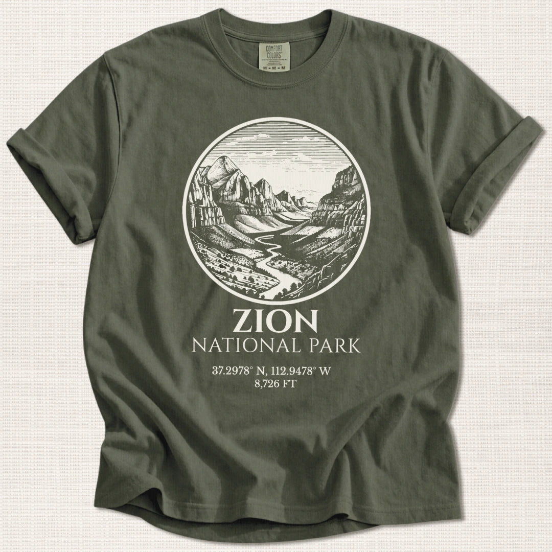 Zion National Park T-Shirt – Expedition Press No. 03