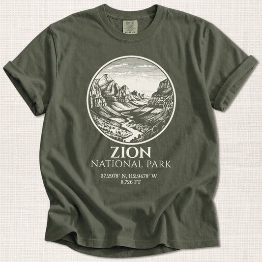 Zion National Park T-Shirt – Expedition Press No. 03