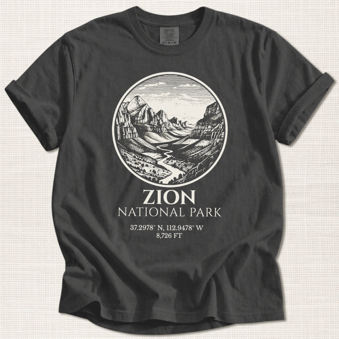 Zion National Park T-Shirt – Expedition Press No. 03