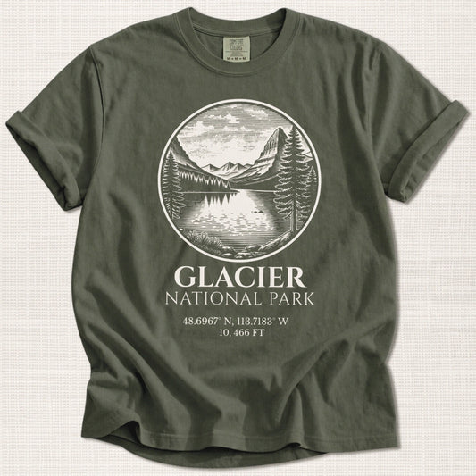 Glacier National Park T-Shirt – Expedition Press No. 05