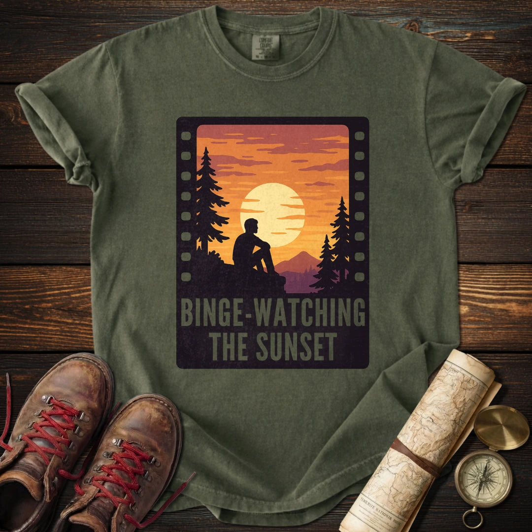 Binge-Watching the Sunset T-Shirt