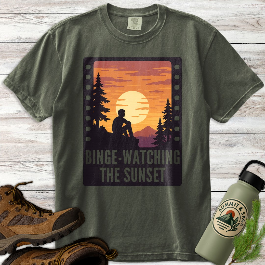 Binge-Watching the Sunset T-Shirt