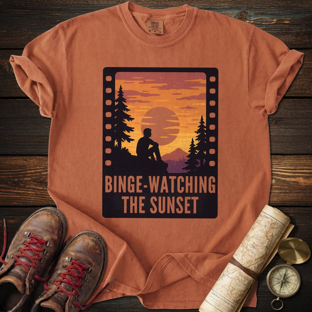 Binge-Watching the Sunset T-Shirt