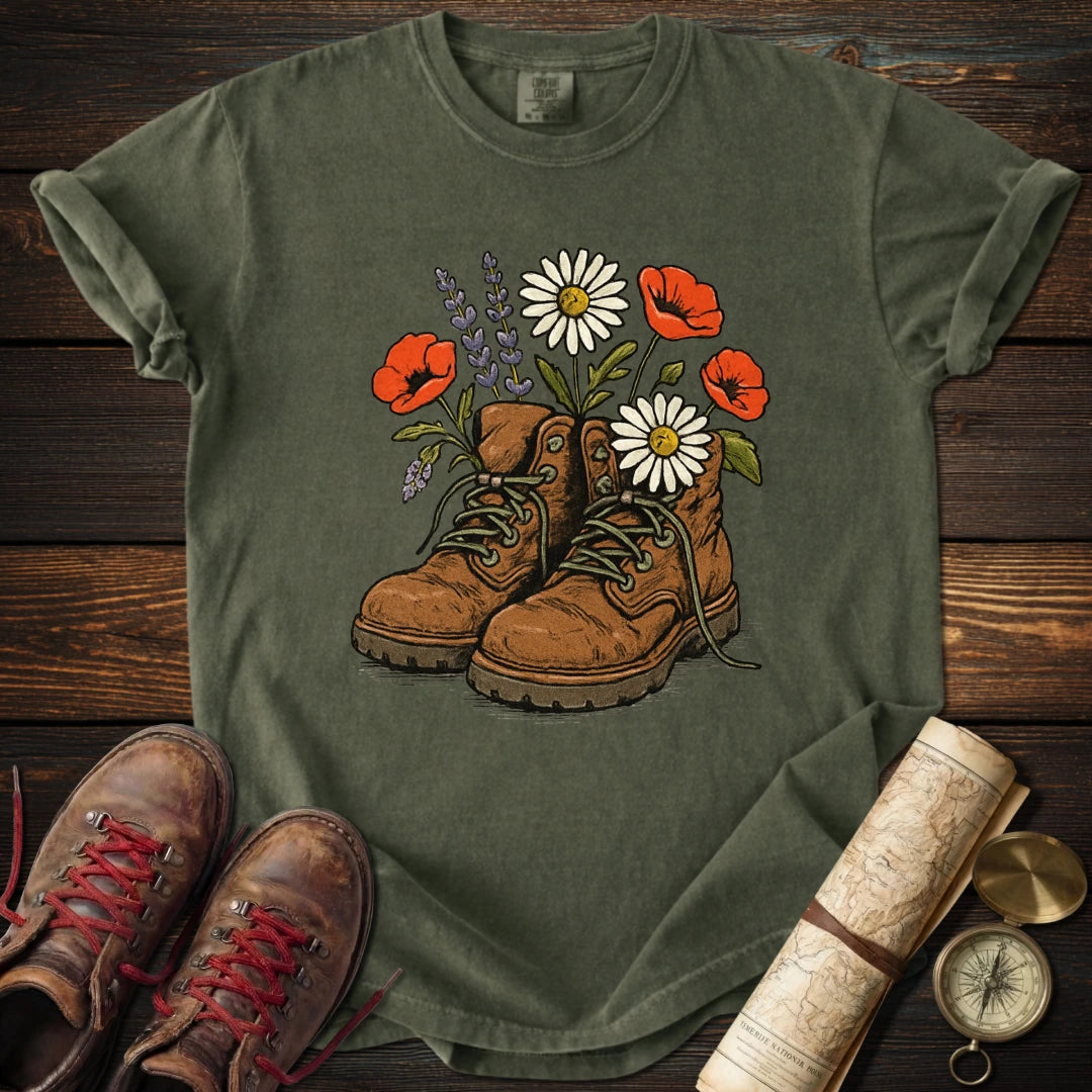 Floral Boots T-Shirt
