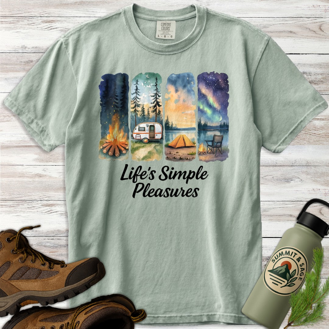 Life's Simple Pleasures Camping T-Shirt