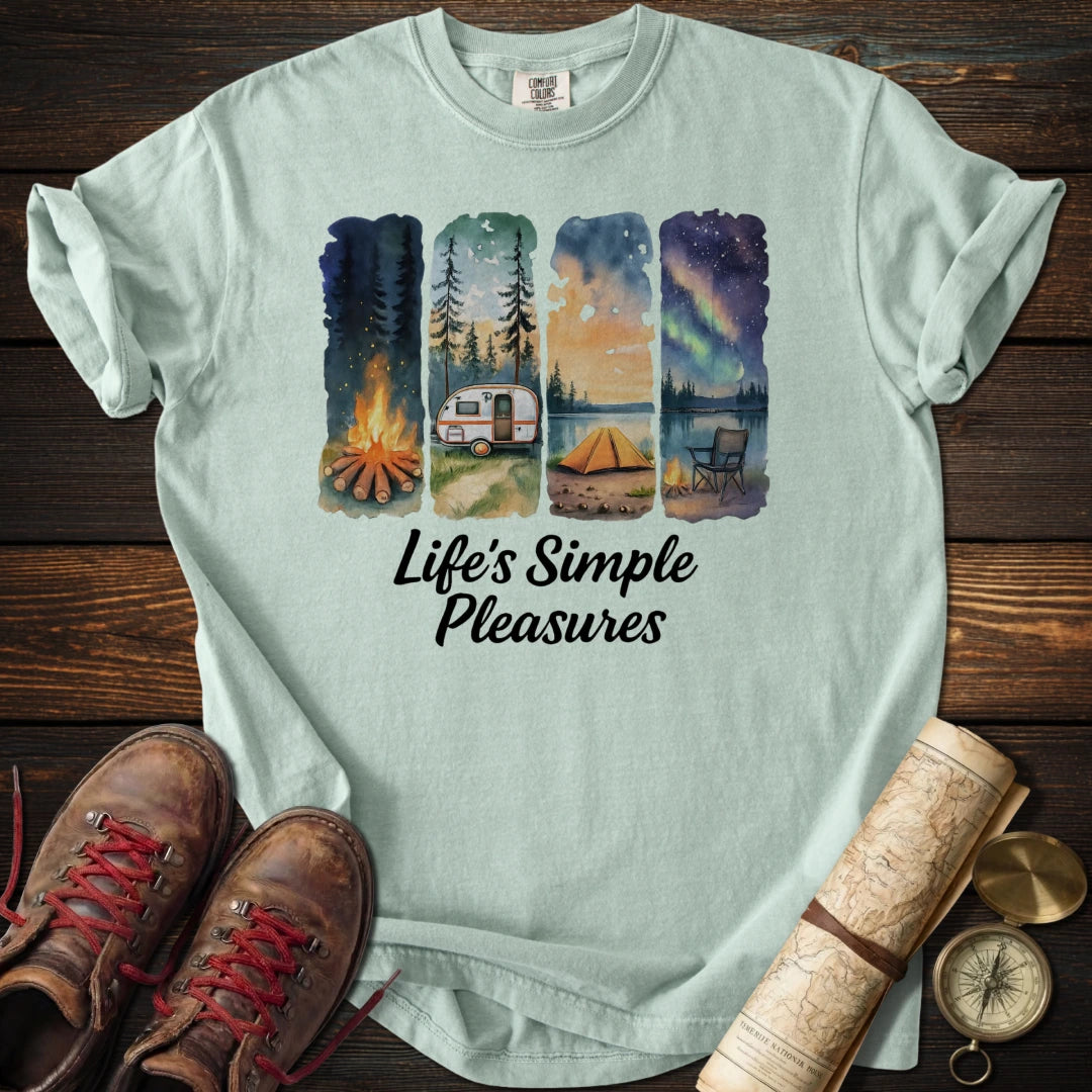 Life's Simple Pleasures Camping T-Shirt