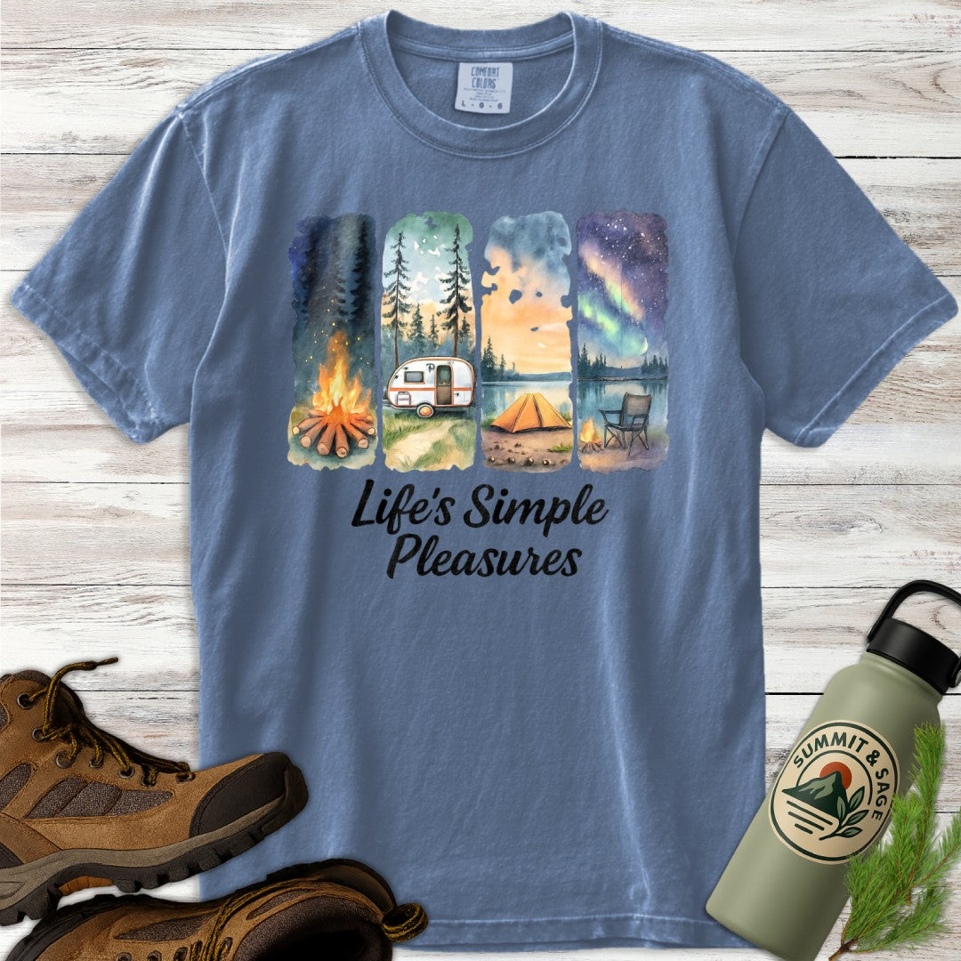 Life's Simple Pleasures Camping T-Shirt