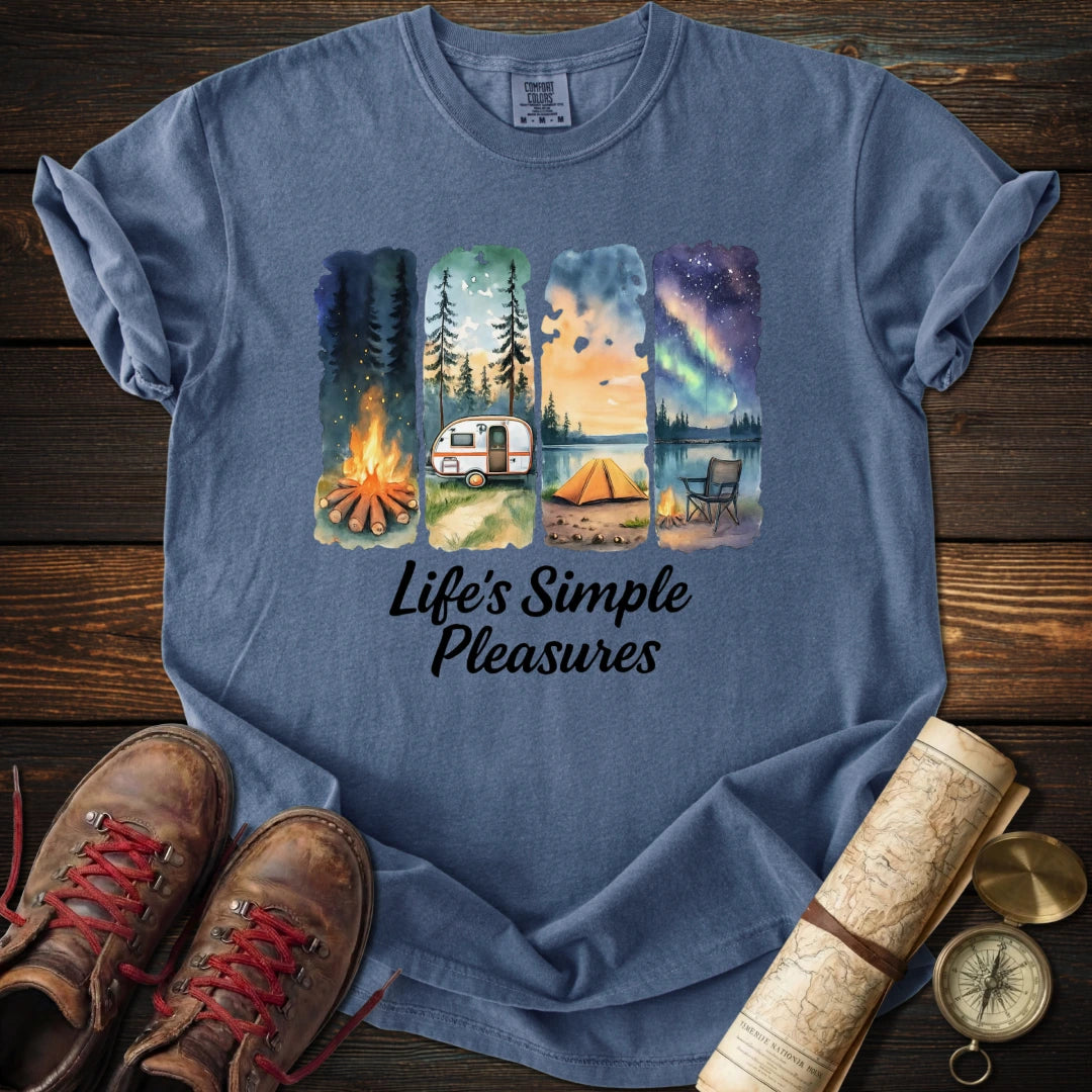 Life's Simple Pleasures Camping T-Shirt