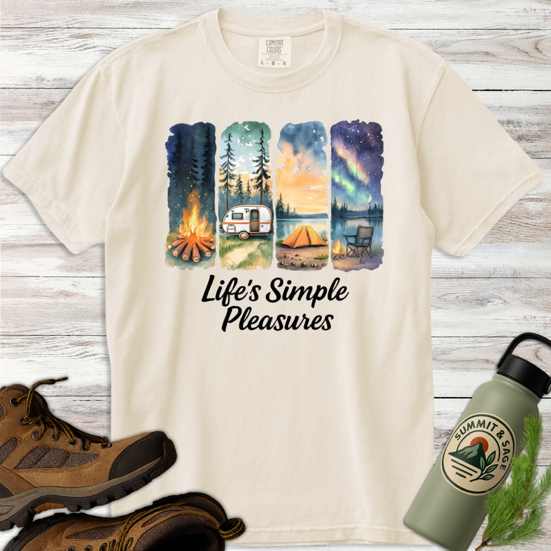 Life's Simple Pleasures Camping T-Shirt