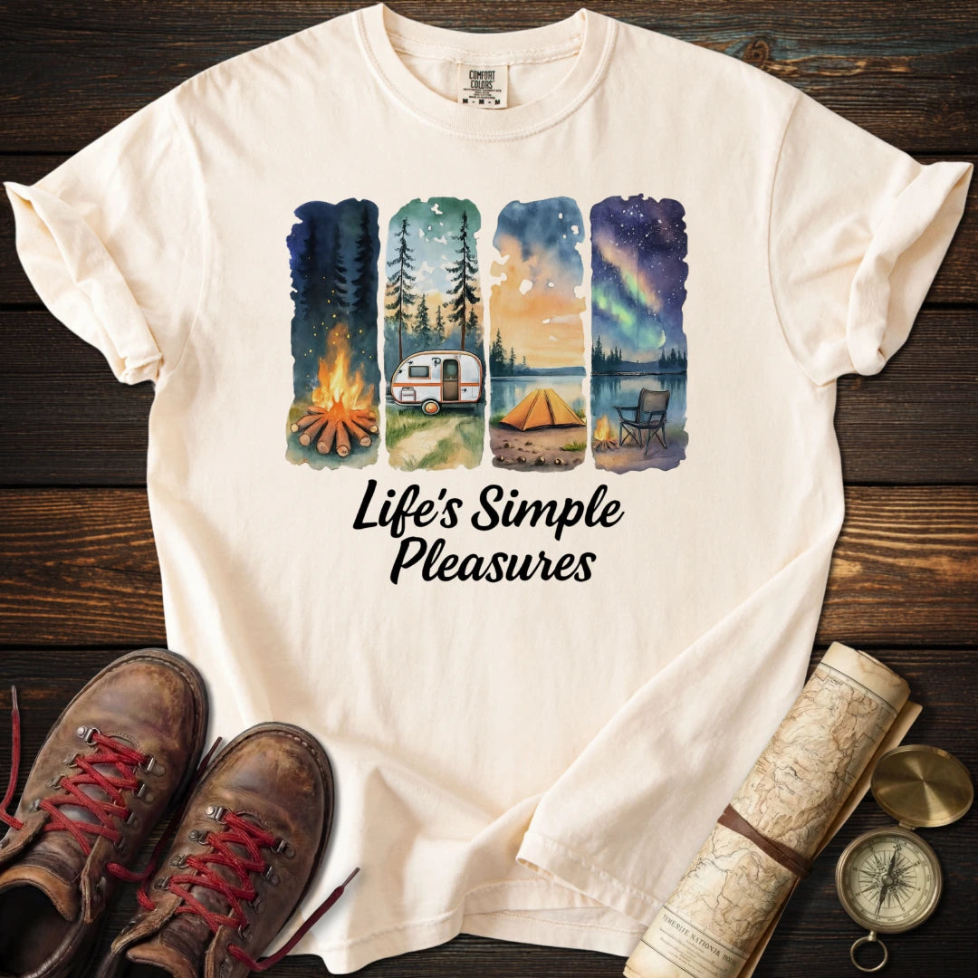 Life's Simple Pleasures Camping T-Shirt