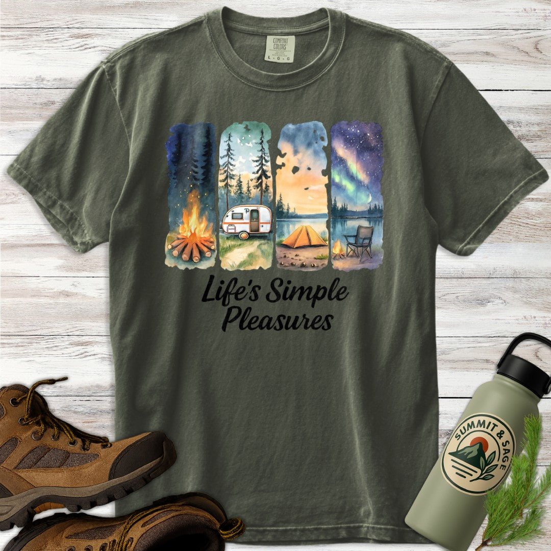 Life's Simple Pleasures Camping T-Shirt