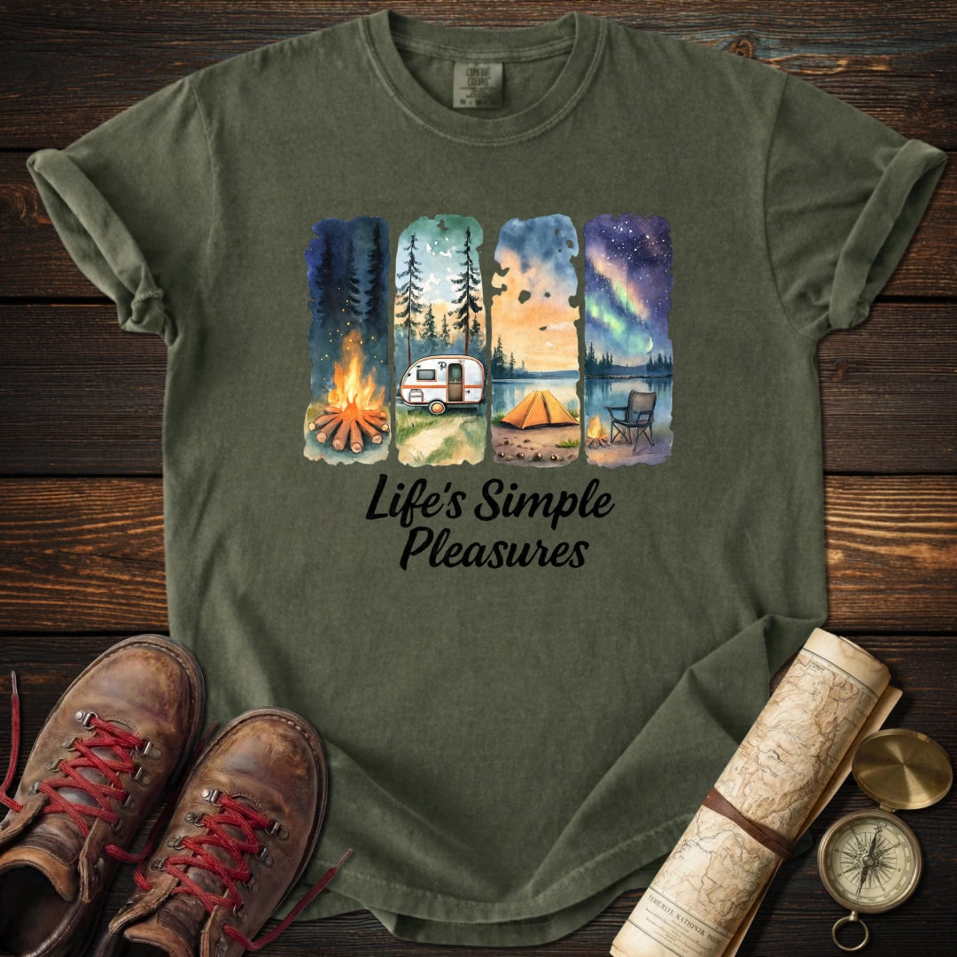 Life's Simple Pleasures Camping T-Shirt