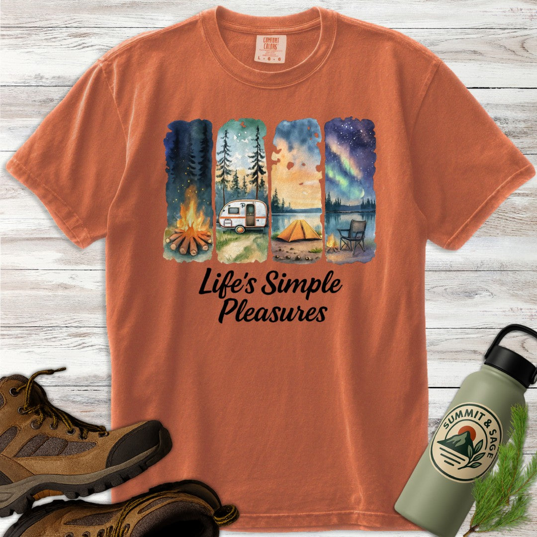 Life's Simple Pleasures Camping T-Shirt