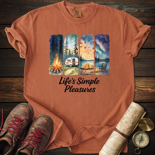 Life's Simple Pleasures Camping T-Shirt