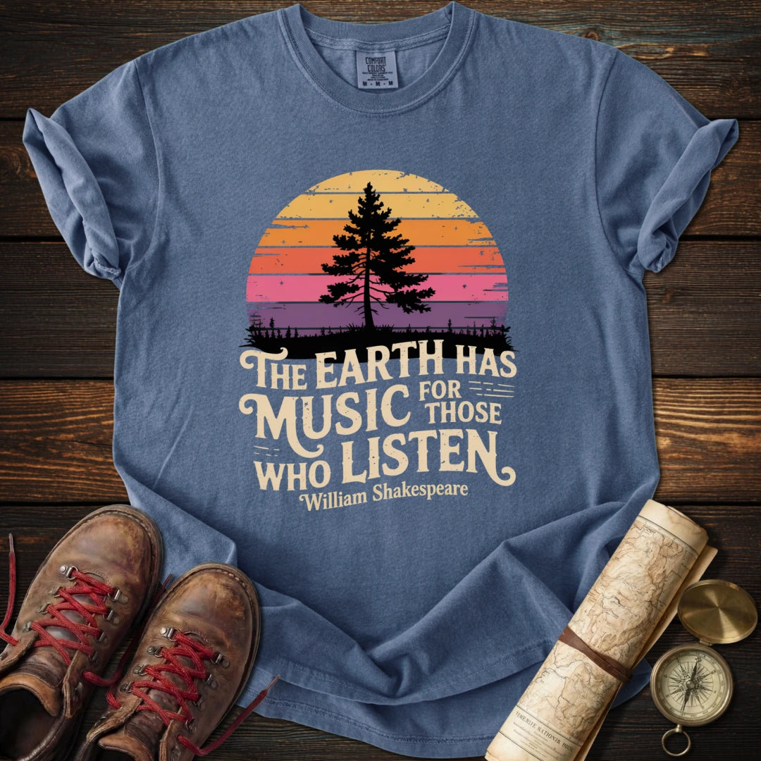 Retro Earth Has Music T-Shirt