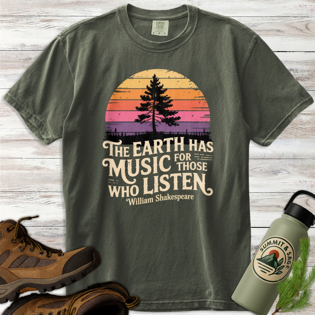 Retro Earth Has Music T-Shirt