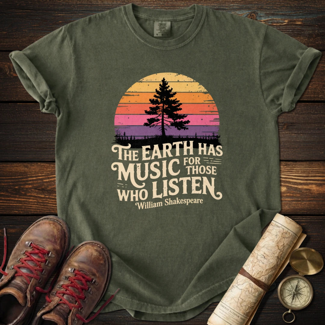 Retro Earth Has Music T-Shirt