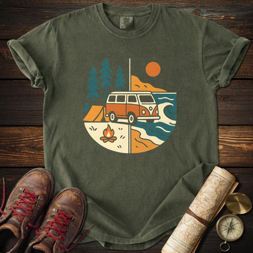 Sunset Safari Van T-Shirt