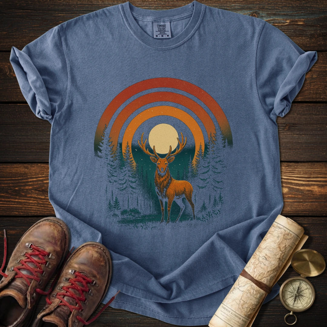 Retro Forest Deer T-Shirt