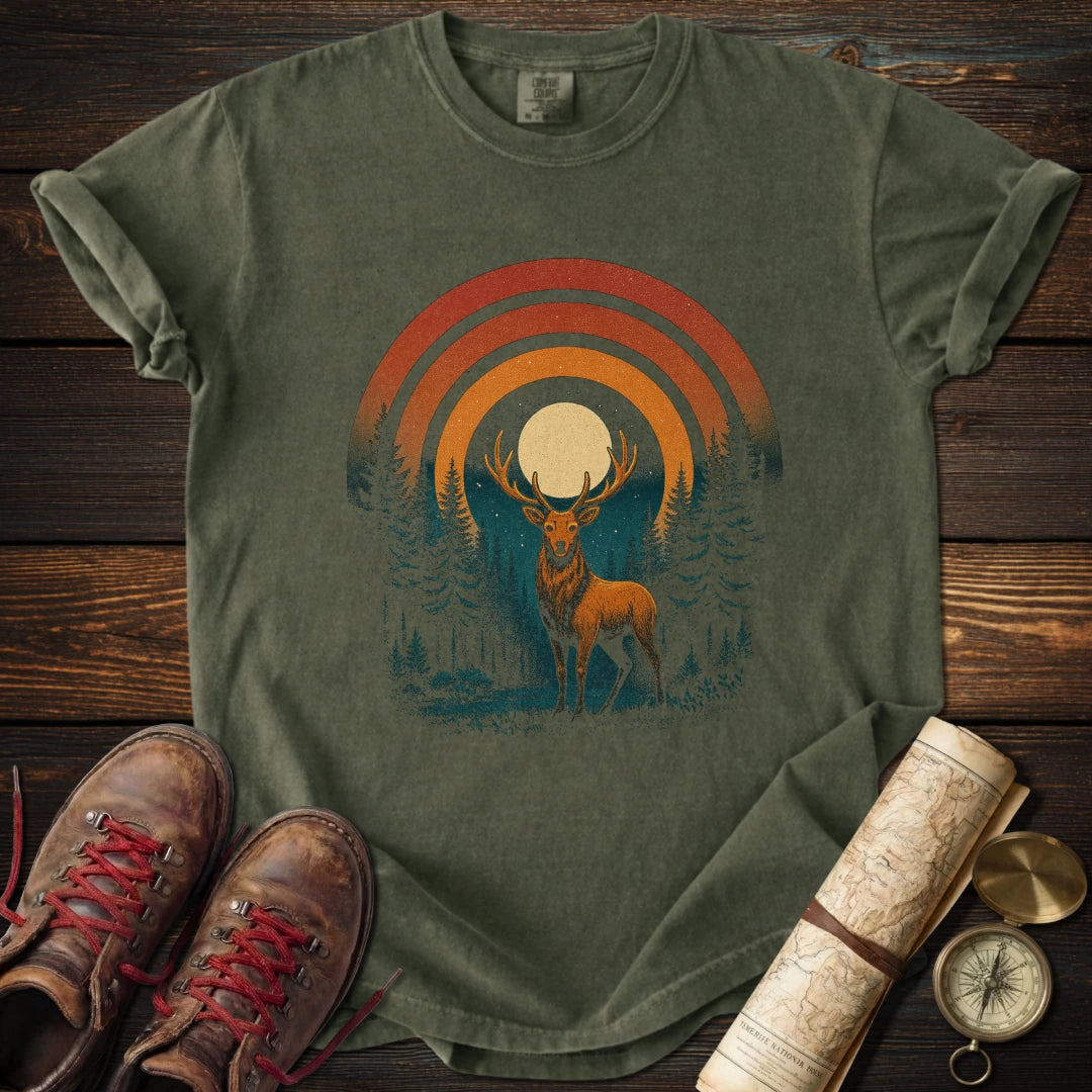 Retro Forest Deer T-Shirt