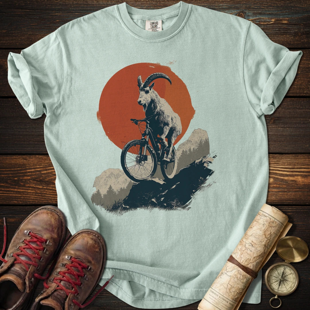 Bike Climbing Mountain Goat T-Shirt