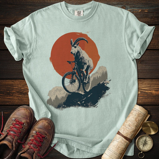 Bike Climbing Mountain Goat T-Shirt