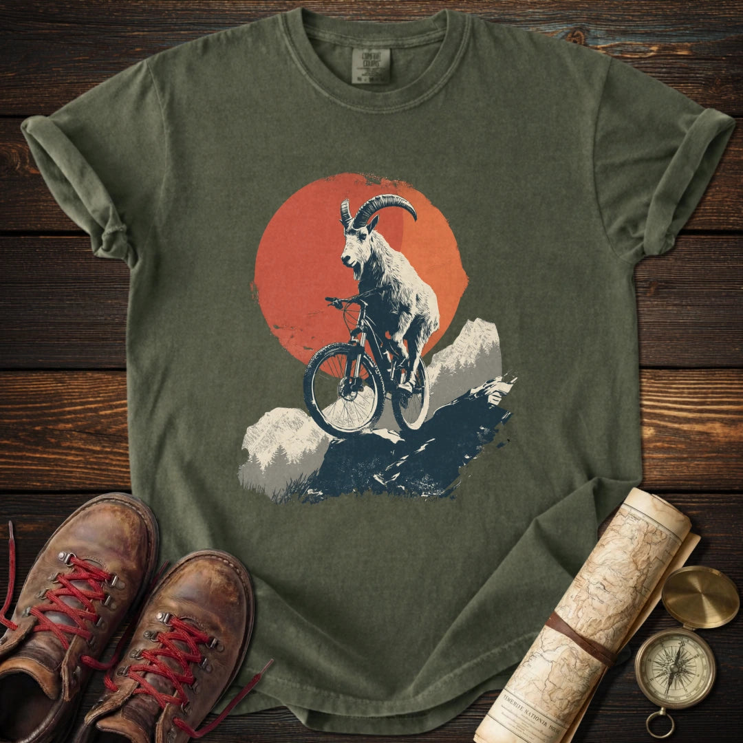 Bike Climbing Mountain Goat T-Shirt
