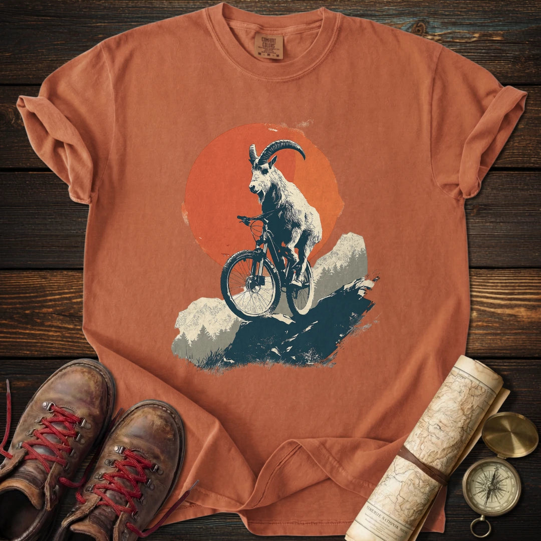 Bike Climbing Mountain Goat T-Shirt