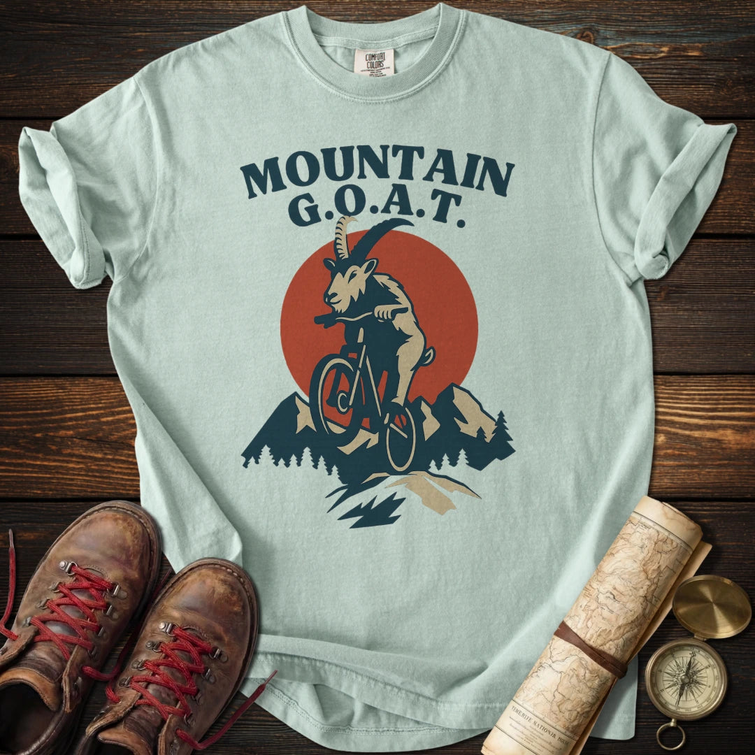 Retro Rider Mountain Goat T-Shirt