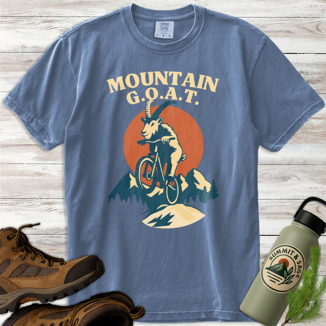 Retro Rider Mountain Goat T-Shirt