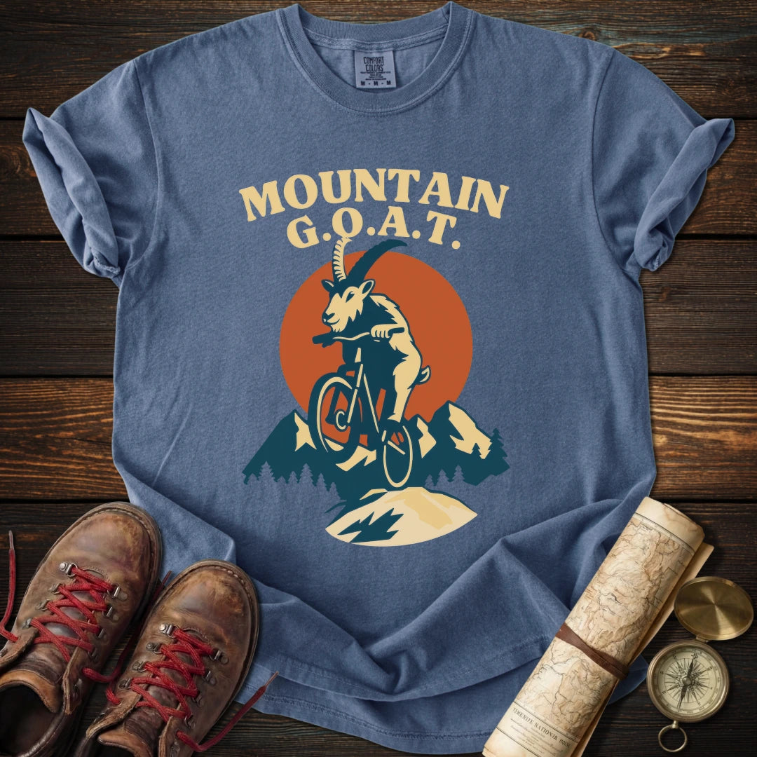 Retro Rider Mountain Goat T-Shirt