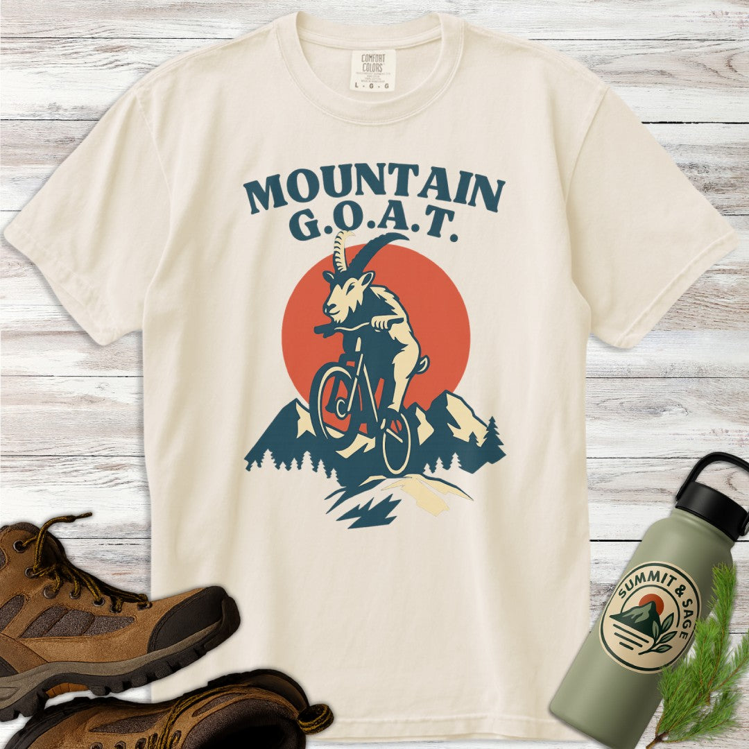 Retro Rider Mountain Goat T-Shirt
