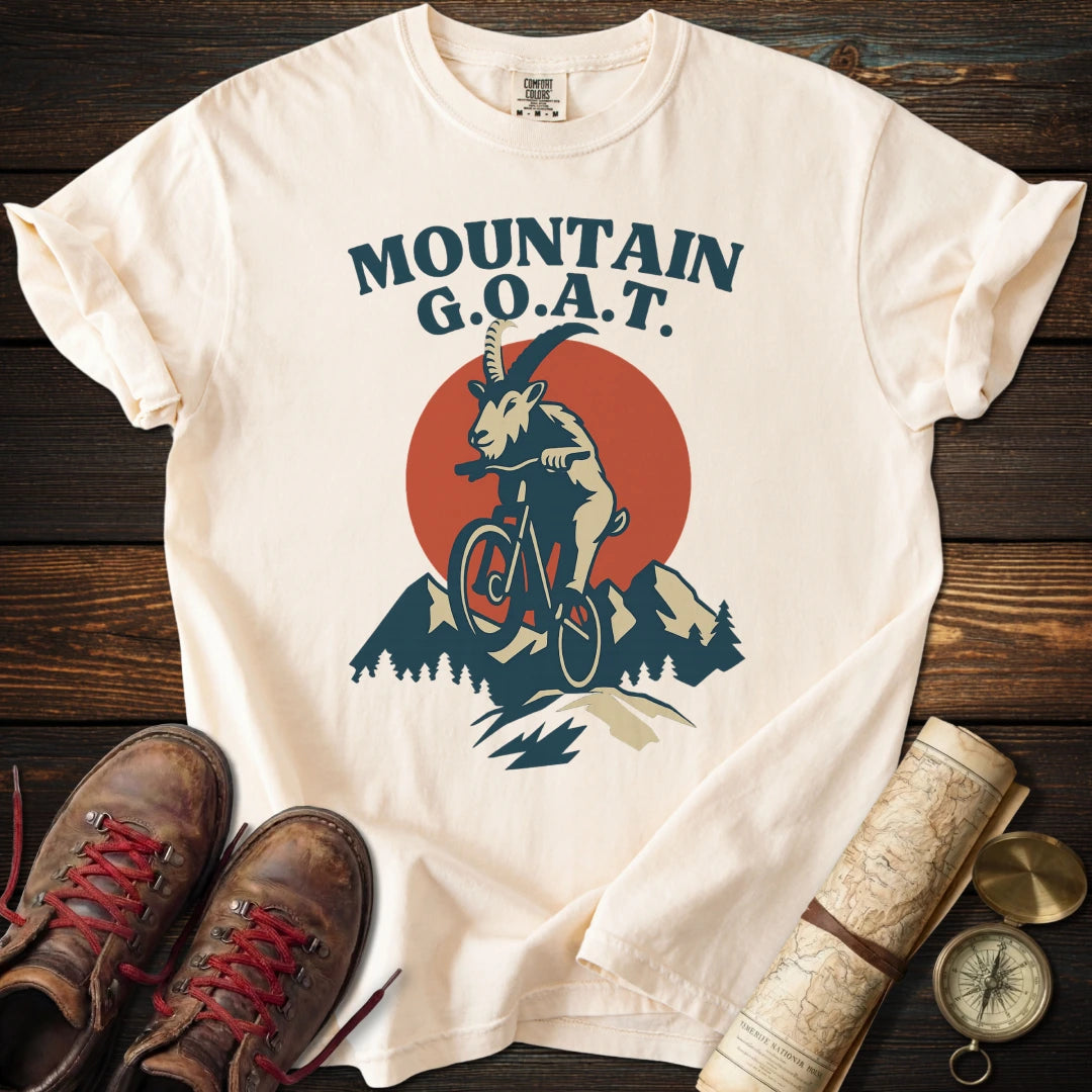 Retro Rider Mountain Goat T-Shirt
